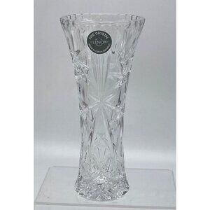 Lenox Fine Crystal 6" Czech Republic Bud Vase Intricate Starburst Design